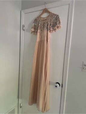 ASOS Petite Blush Beaded Maxi Dress